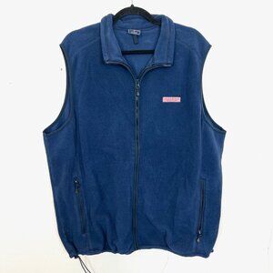 Vineyard‎ Vines Navy Fleece Vest Full Zip Front Zip Pockets Men's Size XL